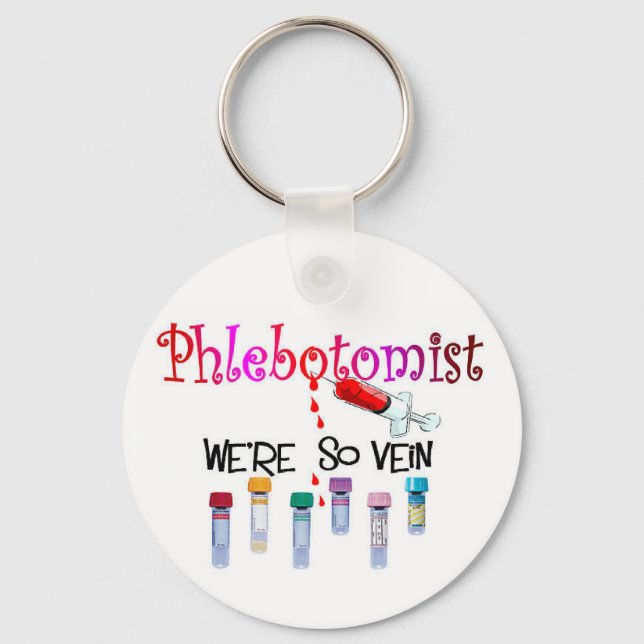 Phlebotomist gifts keychain (Front)