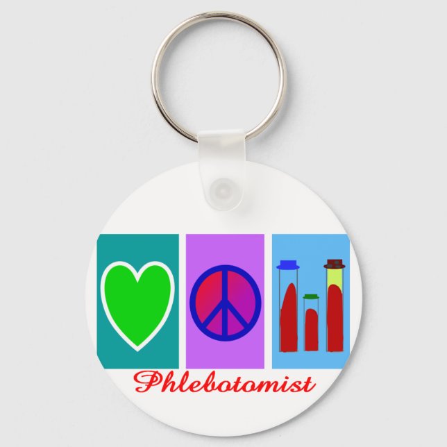 Phlebotomist Gifts Keychain (Front)