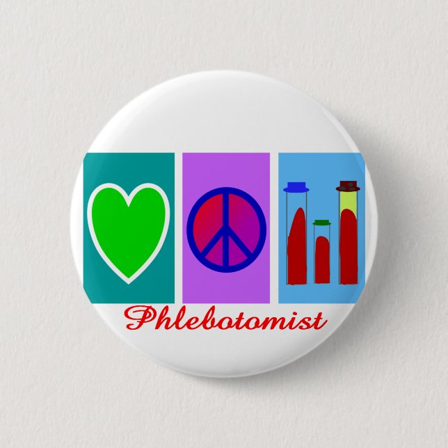 Phlebotomist Gifts Pinback Button (Front)