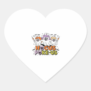 Phlebotomist Halloween Medical Lab Tech Spooky ER Heart Sticker