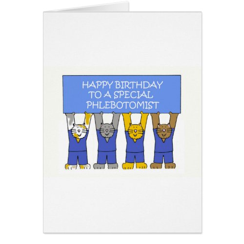 Phlebotomist Happy Birthday Cartoon Cats