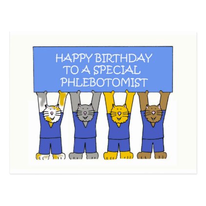 Phlebotomist Happy Birthday Postcard