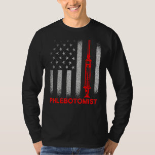 Phlebotomist Needle Flag Phlebotomy Technician 1 T-Shirt