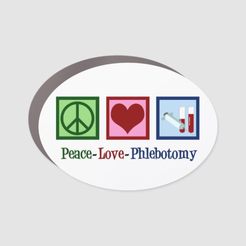 Phlebotomist Peace Love Phlebotomy Car Magnet