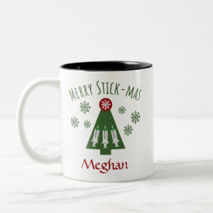 Phlebotomist Personal Cute Christmas Tree Syringe Two-Tone Coffee Mug