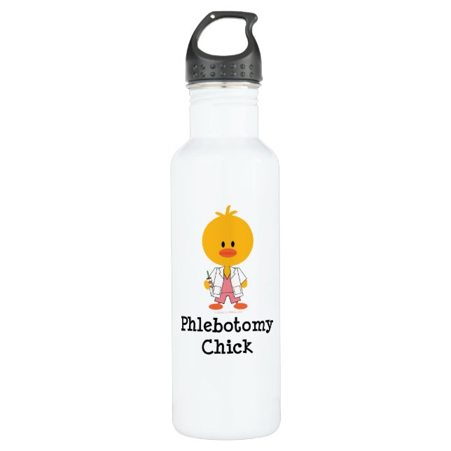 Phlebotomist Phlebotomy Chick Water Bottle (Front)