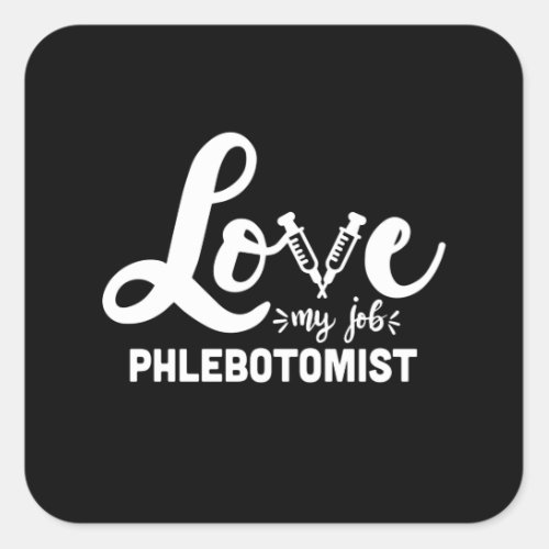 Phlebotomist phlebotomy lab tech square sticker