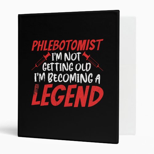 Phlebotomist Phlebotomy Legend 3 Ring Binder