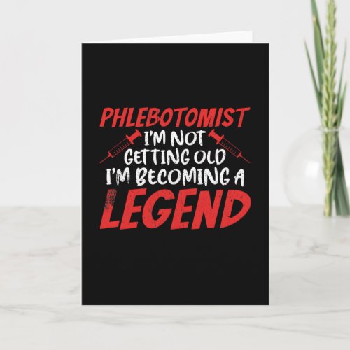 Phlebotomist Phlebotomy Legend Card