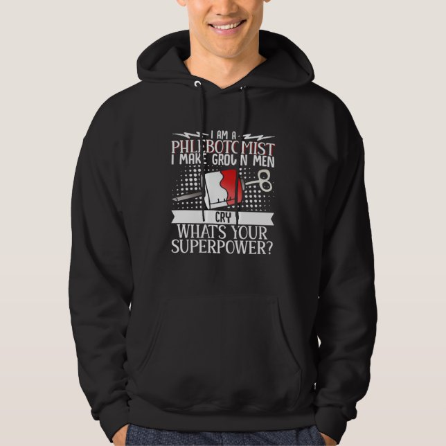 Phlebotomist Phlebotomy Technician Tech Hoodie (Front)