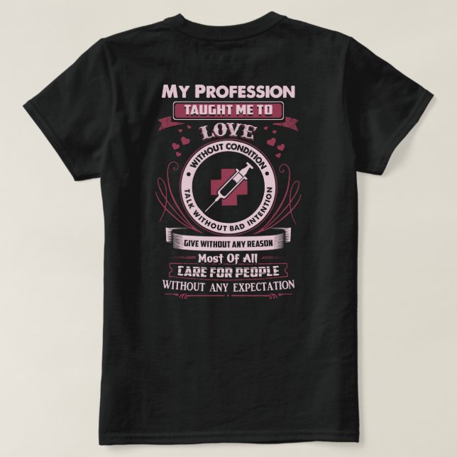 Phlebotomist profession taught this T-Shirt (Design Back)