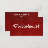 Phlebotomist Red Business Card (Front/Back)