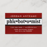 Phlebotomist Red Stripe Business Card at Zazzle