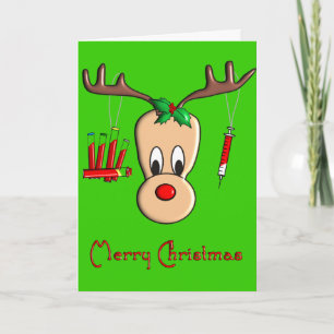 Phlebotomist Reindeer Christmas Gifts Holiday Card