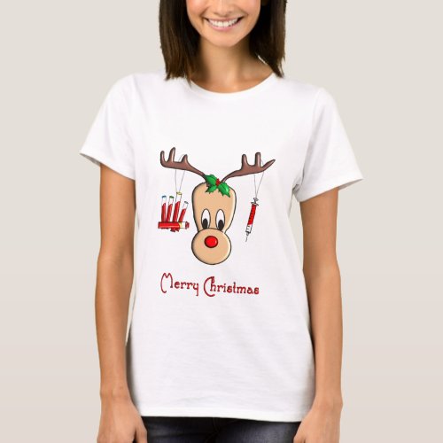 Phlebotomist Reindeer Christmas Gifts T_Shirt
