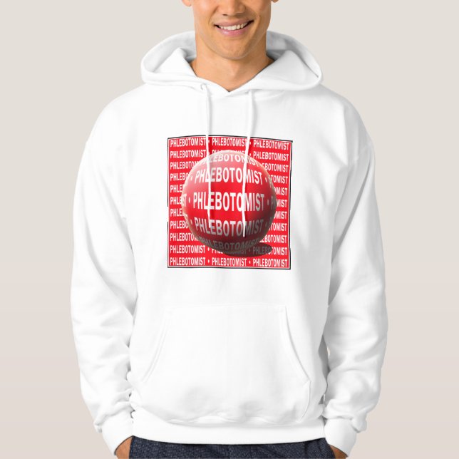 PHLEBOTOMIST SPHERE BLOOD DROP HOODIE (Front)
