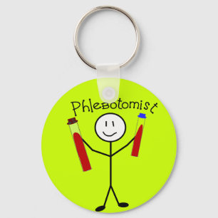 Phlebotomist Stick Person Keychain
