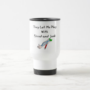 Phlebotomist T-Shirts and Gifts "Blood and Junk" Travel Mug
