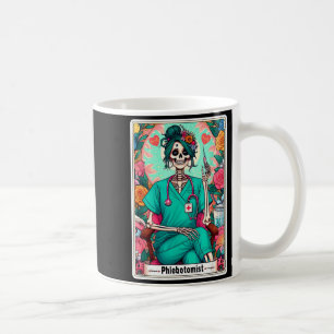Phlebotomist Tarot Card Skeleton Phlebotomy Tech P Coffee Mug