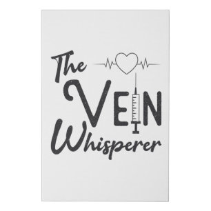 Phlebotomist The Vein Whisperer Nurse Phlebotomy Faux Canvas Print