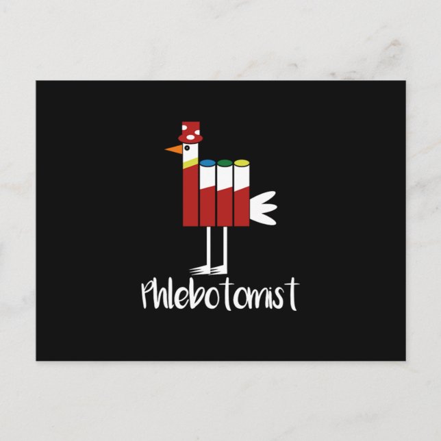 Phlebotomist Vacutainer Phlebotomy Blood Gift Postcard (Front)