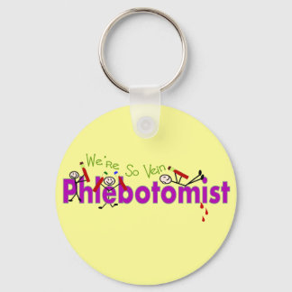 Phlebotomist "We're So Vein" Stick People Keychain