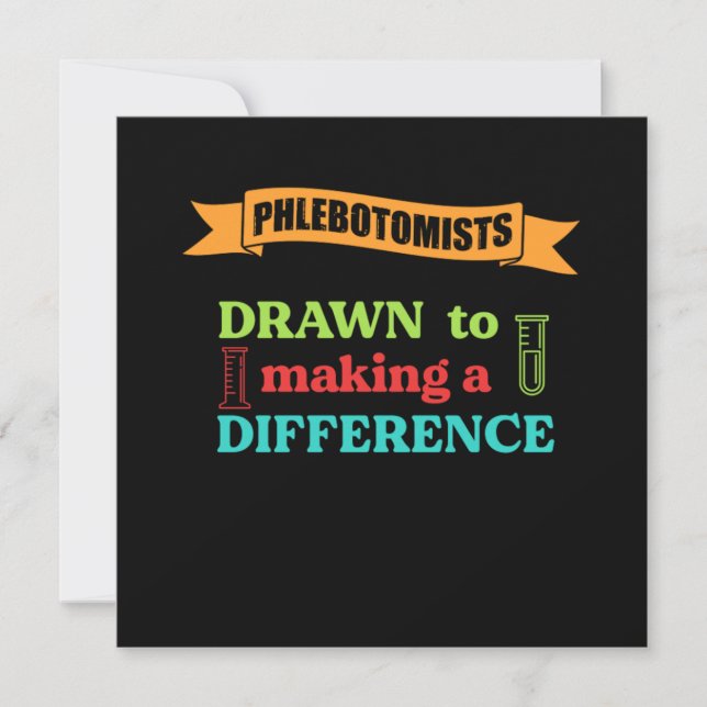 Phlebotomists Medicine Lab Technician Medical Labo Invitation (Front)