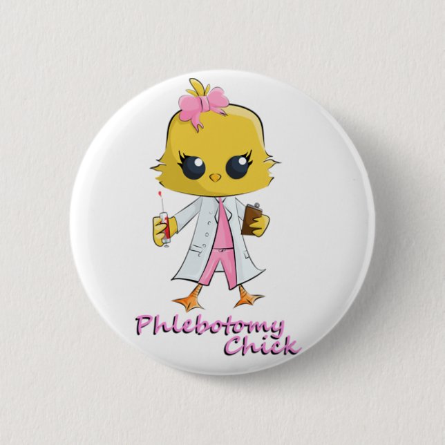 Phlebotomy Chick Button (Front)