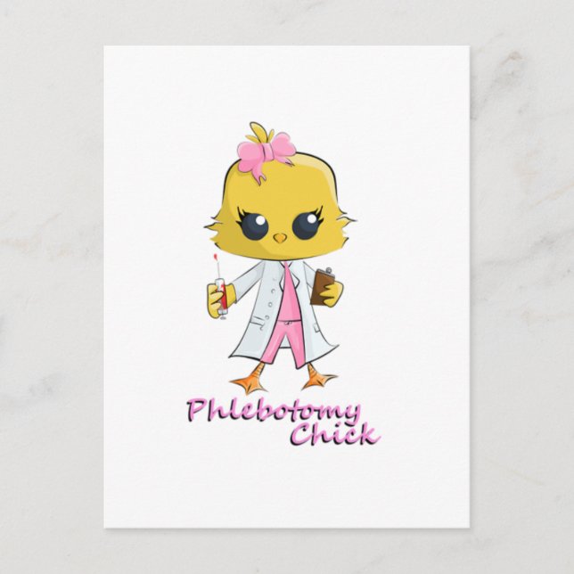 Phlebotomy Chick Postcard (Front)