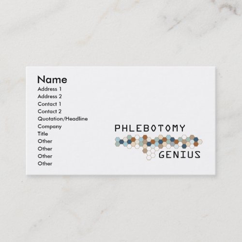 Phlebotomy Genius Business Card Template