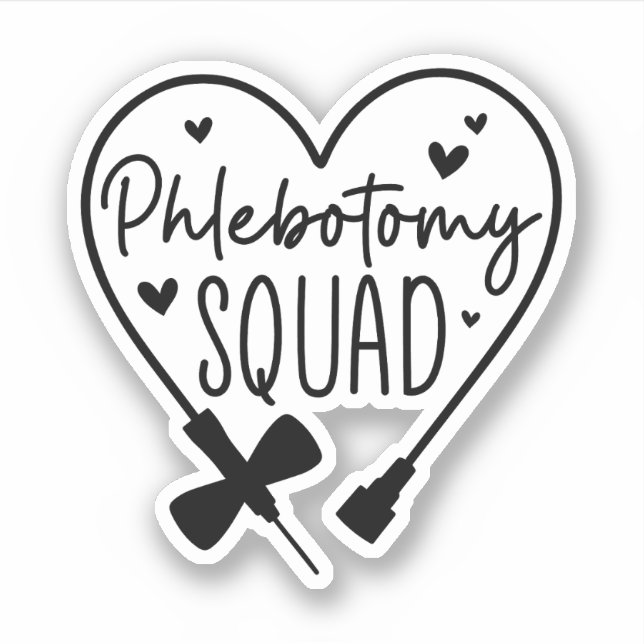 Phlebotomy Squad Phlebotomist Recognition Week Sticker (Front)