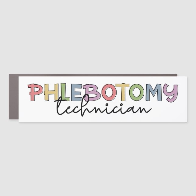 Phlebotomy Technician PBT Phlebotomy Tech Car Magnet (Front)