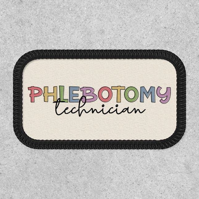 Phlebotomy Technician PBT Phlebotomy Tech Patch (Front)