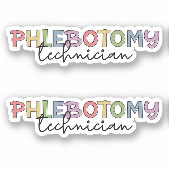 Phlebotomy Technician PBT Phlebotomy Tech Sticker (Front)