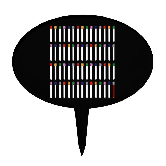 Phlebotomy Tubes Cake Topper (Front)