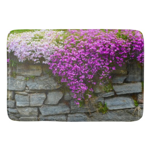 Phlox On Rocks Bathroom Mat