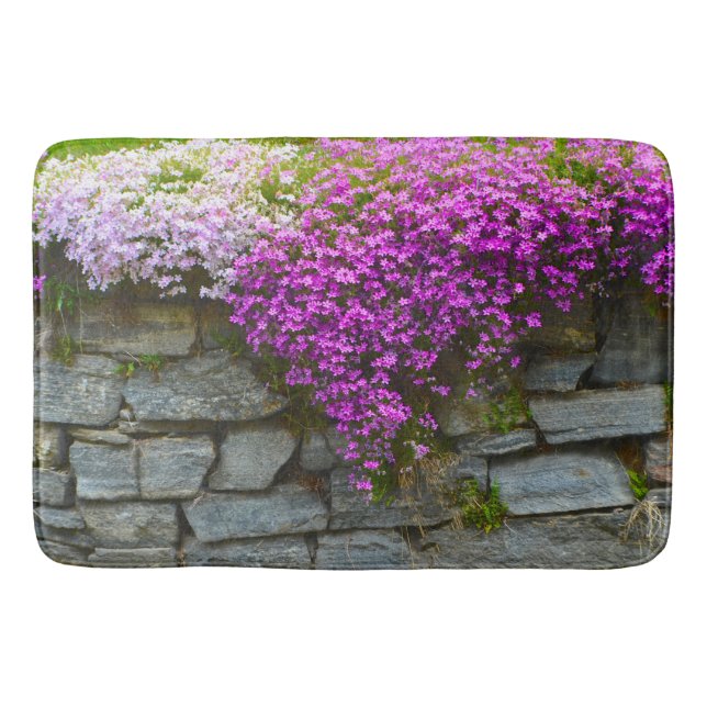 Phlox On Rocks Bathroom Mat (Front)
