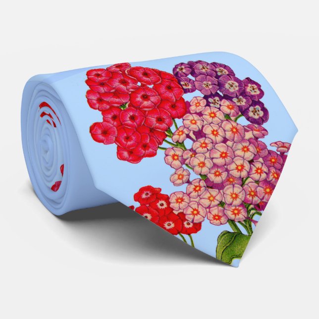 phlox print tie (Rolled)