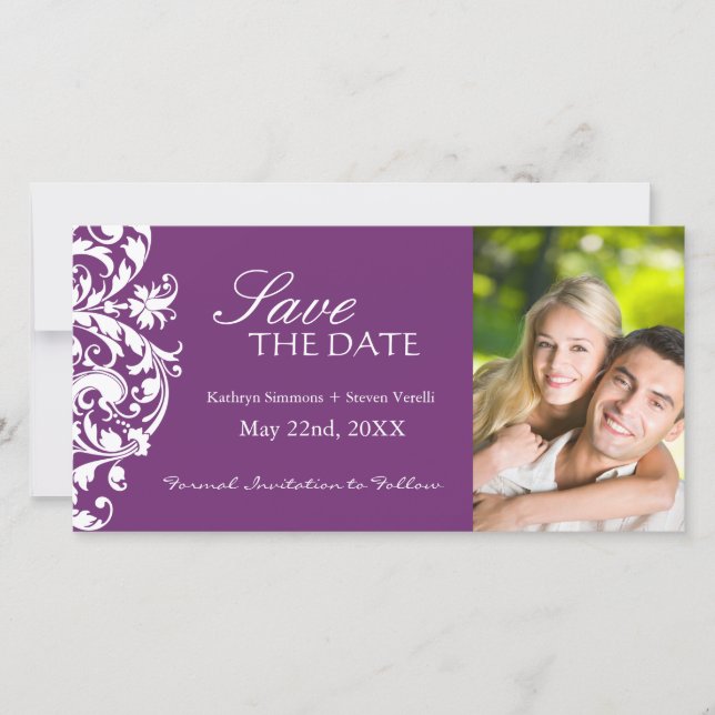 Phlox Save The Date Invitation (Front)