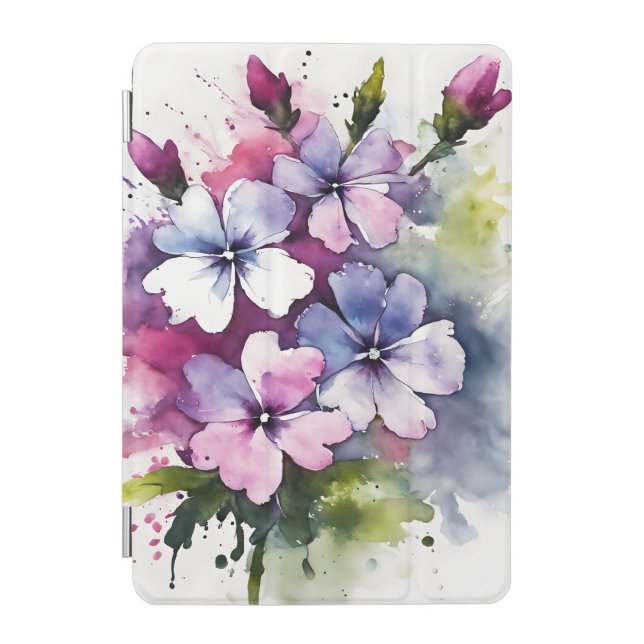 Phlox - Watercolor flowers iPad Mini Cover (Front)
