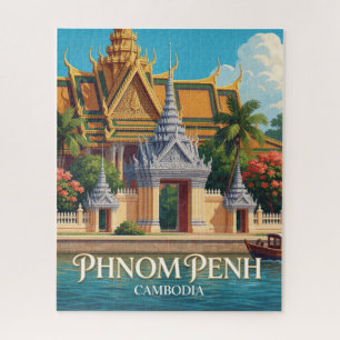 Phnom Penh Cambodia Royal Palace Travel Jigsaw Puzzle