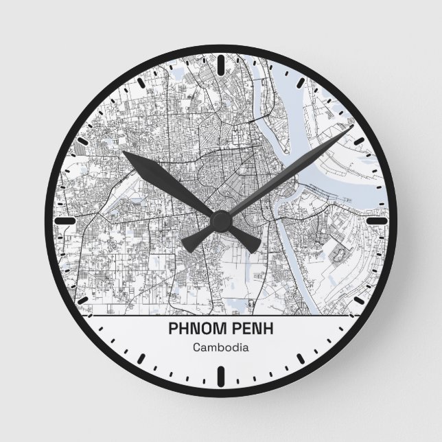 Phnom Penh Clock City Line Art (Front)