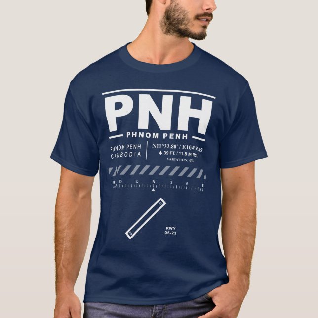 Phnom Penh International Airport PNH T-Shirt (Front)