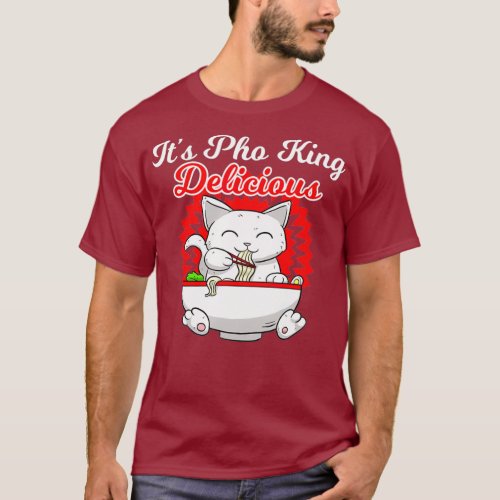 Pho Asian Soup Vietnam Noodle Ramen Cat Asia T_Shirt