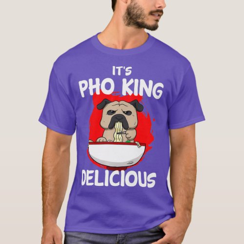 Pho Asian Soup Vietnam Noodle Soup Dog Pitbull T_Shirt