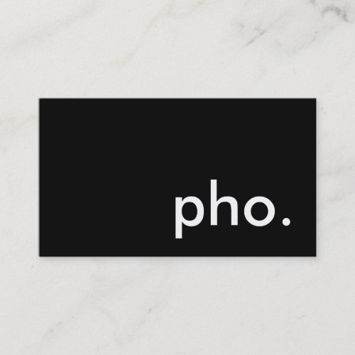pho. business card template