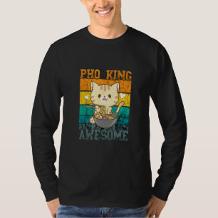 Pho Cat Pho Bowl Awesome Retro Vintage Vietnamese T-Shirt