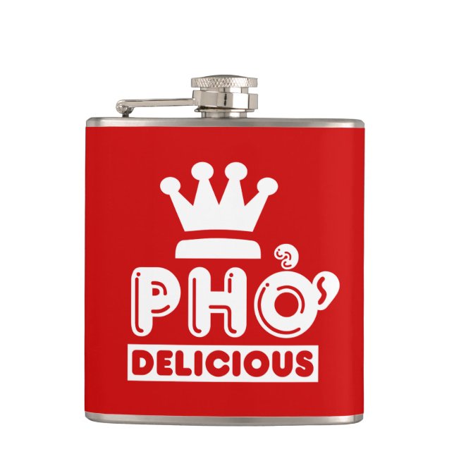 Pho King Delicious Hip Flask (Front)