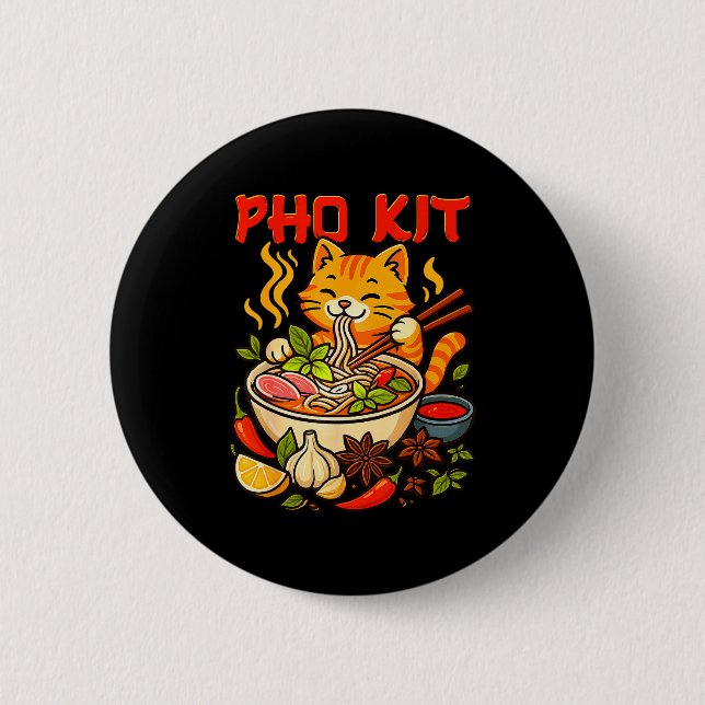 Pho Kit Mariners Cat Funny Meme  Button (Front)
