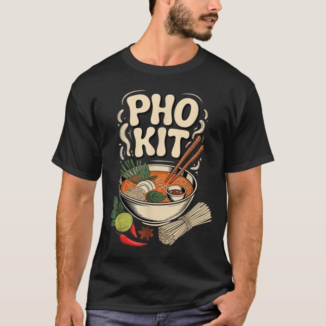 Pho Kit Vietnamese Noodle Soup Bowl Herbs Lime Chi T-Shirt (Front)